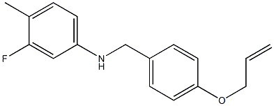 3-fluoro-4-methyl-N-{[4-(prop-2-en-1-yloxy)phenyl]methyl}aniline Struktur