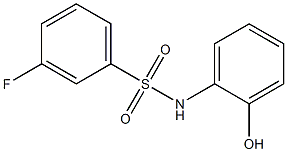 3-fluoro-N-(2-hydroxyphenyl)benzene-1-sulfonamide,,结构式