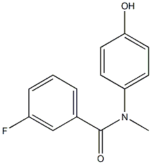 3-fluoro-N-(4-hydroxyphenyl)-N-methylbenzamide 结构式