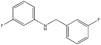 3-fluoro-N-[(3-fluorophenyl)methyl]aniline Struktur