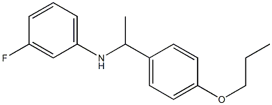 3-fluoro-N-[1-(4-propoxyphenyl)ethyl]aniline 结构式
