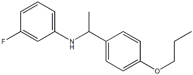 3-fluoro-N-[1-(4-propoxyphenyl)ethyl]aniline Structure