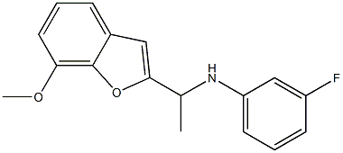 3-fluoro-N-[1-(7-methoxy-1-benzofuran-2-yl)ethyl]aniline
