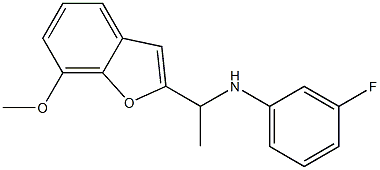 3-fluoro-N-[1-(7-methoxy-1-benzofuran-2-yl)ethyl]aniline|