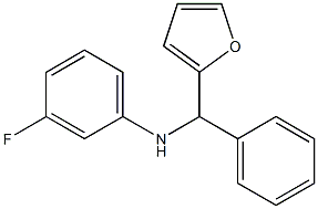 3-fluoro-N-[furan-2-yl(phenyl)methyl]aniline Struktur