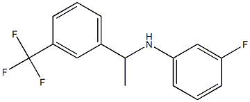 3-fluoro-N-{1-[3-(trifluoromethyl)phenyl]ethyl}aniline Struktur