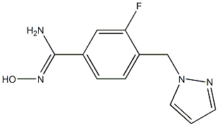 3-fluoro-N'-hydroxy-4-(1H-pyrazol-1-ylmethyl)benzenecarboximidamide,,结构式