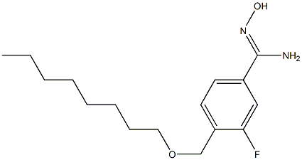 3-fluoro-N'-hydroxy-4-[(octyloxy)methyl]benzene-1-carboximidamide Structure