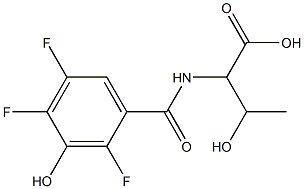 3-hydroxy-2-[(2,4,5-trifluoro-3-hydroxyphenyl)formamido]butanoic acid Structure