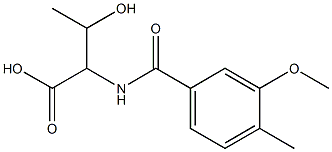 3-hydroxy-2-[(3-methoxy-4-methylphenyl)formamido]butanoic acid,,结构式