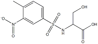 3-hydroxy-2-[(4-methyl-3-nitrobenzene)sulfonamido]propanoic acid,,结构式