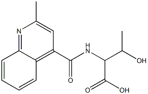 3-hydroxy-2-{[(2-methylquinolin-4-yl)carbonyl]amino}butanoic acid,,结构式