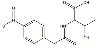 3-hydroxy-2-{[(4-nitrophenyl)acetyl]amino}butanoic acid 结构式