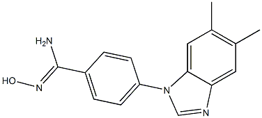 4-(5,6-dimethyl-1H-1,3-benzodiazol-1-yl)-N'-hydroxybenzene-1-carboximidamide 结构式