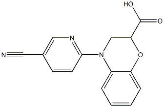 4-(5-cyanopyridin-2-yl)-3,4-dihydro-2H-1,4-benzoxazine-2-carboxylic acid Structure