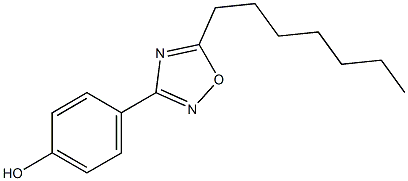 4-(5-heptyl-1,2,4-oxadiazol-3-yl)phenol 结构式