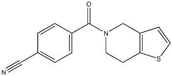 4-(6,7-dihydrothieno[3,2-c]pyridin-5(4H)-ylcarbonyl)benzonitrile,,结构式