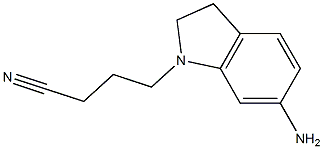 4-(6-amino-2,3-dihydro-1H-indol-1-yl)butanenitrile Structure