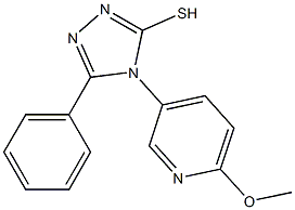 4-(6-methoxypyridin-3-yl)-5-phenyl-4H-1,2,4-triazole-3-thiol Struktur