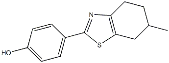 4-(6-methyl-4,5,6,7-tetrahydro-1,3-benzothiazol-2-yl)phenol Struktur