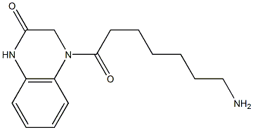 4-(7-aminoheptanoyl)-1,2,3,4-tetrahydroquinoxalin-2-one,,结构式