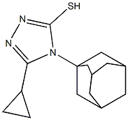 4-(adamantan-1-yl)-5-cyclopropyl-4H-1,2,4-triazole-3-thiol Struktur