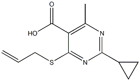 4-(allylthio)-2-cyclopropyl-6-methylpyrimidine-5-carboxylic acid Structure