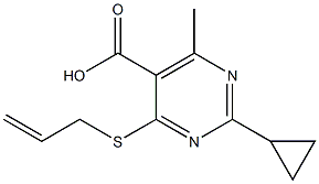 4-(allylthio)-2-cyclopropyl-6-methylpyrimidine-5-carboxylic acid 结构式