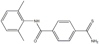 4-(aminocarbonothioyl)-N-(2,6-dimethylphenyl)benzamide Structure