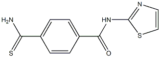 4-(aminocarbonothioyl)-N-1,3-thiazol-2-ylbenzamide Struktur