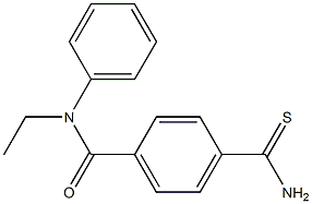 4-(aminocarbonothioyl)-N-ethyl-N-phenylbenzamide Structure