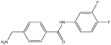 4-(aminomethyl)-N-(3,4-difluorophenyl)benzamide, 1583295-09-3, 结构式