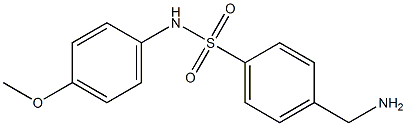 4-(aminomethyl)-N-(4-methoxyphenyl)benzenesulfonamide 化学構造式
