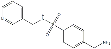 4-(aminomethyl)-N-(pyridin-3-ylmethyl)benzene-1-sulfonamide,,结构式