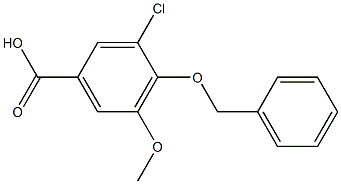 4-(benzyloxy)-3-chloro-5-methoxybenzoic acid 化学構造式