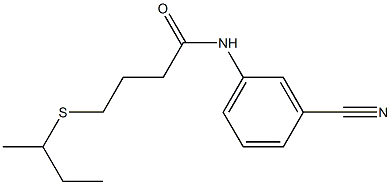 4-(butan-2-ylsulfanyl)-N-(3-cyanophenyl)butanamide Structure