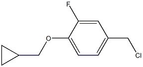 4-(chloromethyl)-1-(cyclopropylmethoxy)-2-fluorobenzene Struktur