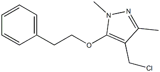 4-(chloromethyl)-1,3-dimethyl-5-(2-phenylethoxy)-1H-pyrazole|