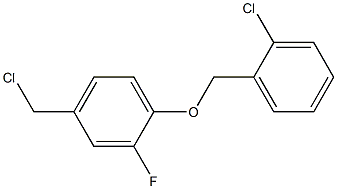 4-(chloromethyl)-1-[(2-chlorophenyl)methoxy]-2-fluorobenzene,,结构式