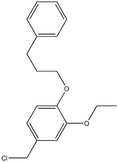 4-(chloromethyl)-2-ethoxy-1-(3-phenylpropoxy)benzene,,结构式