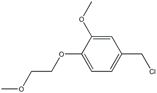 4-(chloromethyl)-2-methoxy-1-(2-methoxyethoxy)benzene Struktur