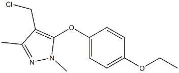 4-(chloromethyl)-5-(4-ethoxyphenoxy)-1,3-dimethyl-1H-pyrazole,,结构式