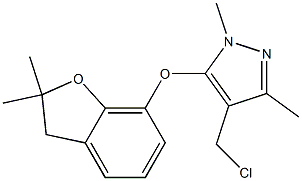 4-(chloromethyl)-5-[(2,2-dimethyl-2,3-dihydro-1-benzofuran-7-yl)oxy]-1,3-dimethyl-1H-pyrazole