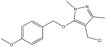 4-(chloromethyl)-5-[(4-methoxyphenyl)methoxy]-1,3-dimethyl-1H-pyrazole