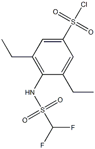 4-(difluoromethanesulfonamido)-3,5-diethylbenzene-1-sulfonyl chloride 结构式