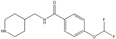 4-(difluoromethoxy)-N-(piperidin-4-ylmethyl)benzamide Struktur