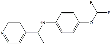 4-(difluoromethoxy)-N-[1-(pyridin-4-yl)ethyl]aniline 结构式