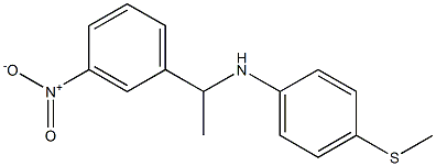 4-(methylsulfanyl)-N-[1-(3-nitrophenyl)ethyl]aniline Structure