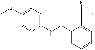 4-(methylsulfanyl)-N-{[2-(trifluoromethyl)phenyl]methyl}aniline,,结构式