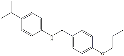 4-(propan-2-yl)-N-[(4-propoxyphenyl)methyl]aniline Structure